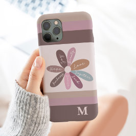 Funda Para iPhone 13 Pro Max Positividad Floral Daisy Afirmaciones Motivacional
