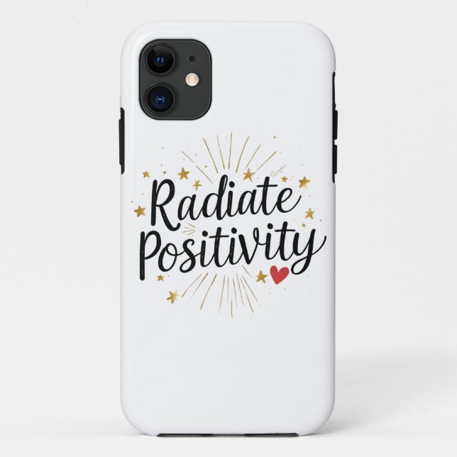 Funda De Case-Mate Para iPhone Positividad radiactiva - Cita estelar motivacional (Reverso)