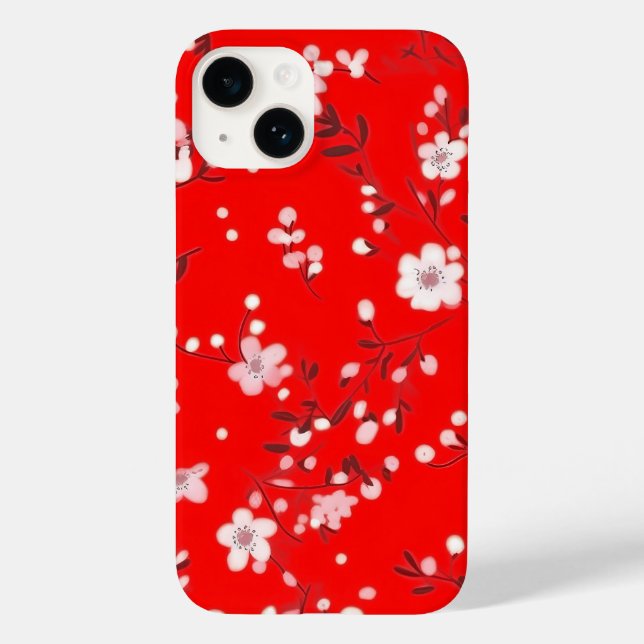 Funda De Case-Mate Para iPhone Posponer impresión en rojo (Reverso )