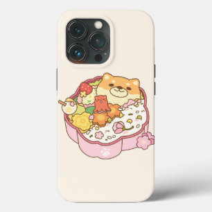 Funda Para iPhone 13 Pro Postal con caja Shiba Inu Sakura Bento