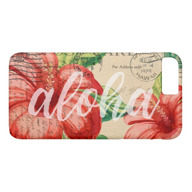 Funda De Case-Mate Para iPhone Postal de Hibiscus ventilado de Hawaii (Reverso (horizontal))