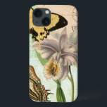 Funda Para iPhone 13 Postales antiguas con mariposas y flores<br><div class="desc">Esta impresión de una postal vintage con flores de lavanda y mariposas coloridas fue creada por Vision Studio. Una gran pieza que sería increíble en cualquier pared. ¡Elige la tuya!</div>