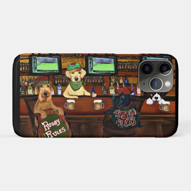 Funda De Case-Mate Para iPhone Poster AIREDALE Y AMIGOS (Reverso (horizontal))