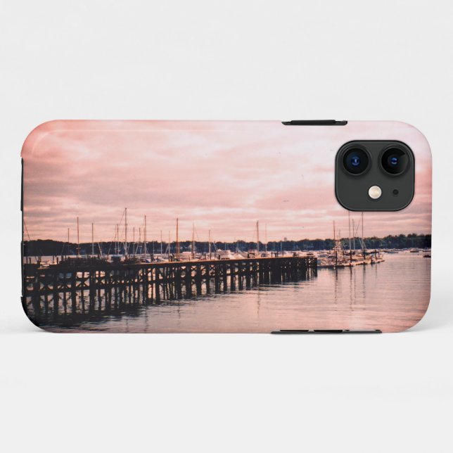 Funda De Case-Mate Para iPhone Poster de Bote Dock (Reverso (horizontal))