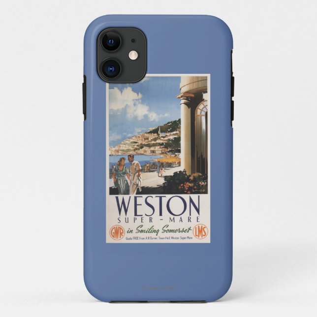 Funda De Case-Mate Para iPhone Poster de desatención del ferrocarril de la costa (Reverso)