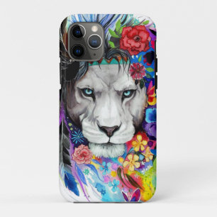 Funda Para iPhone 11 Pro Poster de dibujo de arte pintando el león