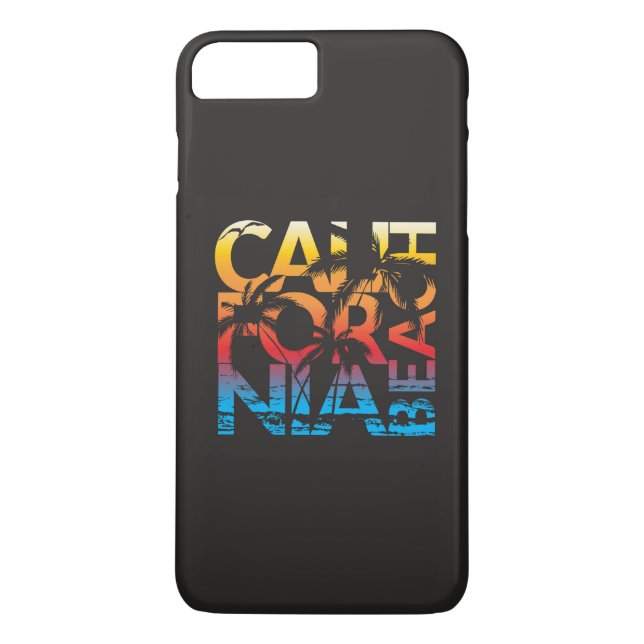Funda De Case-Mate Para iPhone Poster de la playa de California (Reverso)