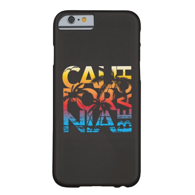 Funda De Case-Mate Para iPhone Poster de la playa de California (Reverso)