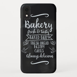 Funda Para iPhone XR Poster de Panadería Chalkboard de estilo vintage