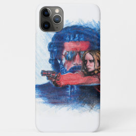 Funda Para iPhone 11 Pro Max poster de película 'Rush' - Dibujo en lápiz de col