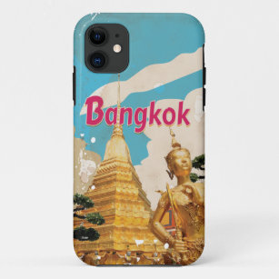 Funda Para iPhone 11 Poster de Viajes de Bangkok Vintage