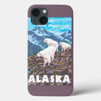 Funda Para iPhone 13 Poster de Viajes Vintage de las Cabras de Alaska