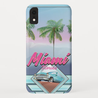 Funda Para iPhone XR Poster de viajes Vintage de Miami Florida