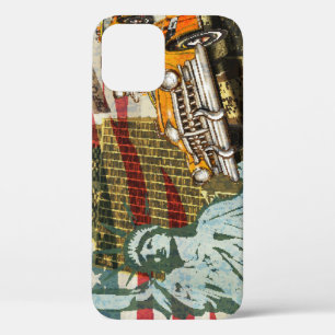 Funda Para iPhone 12 Poster de viajes vintage de Nueva York.