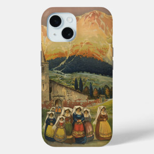 Funda Para iPhone 15 Poster De Viajes Vintage Para Abruzzo, Italia.