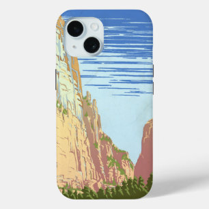 Funda Para iPhone 15 Poster De Viajes Vintage Para El Parque Nacional Z