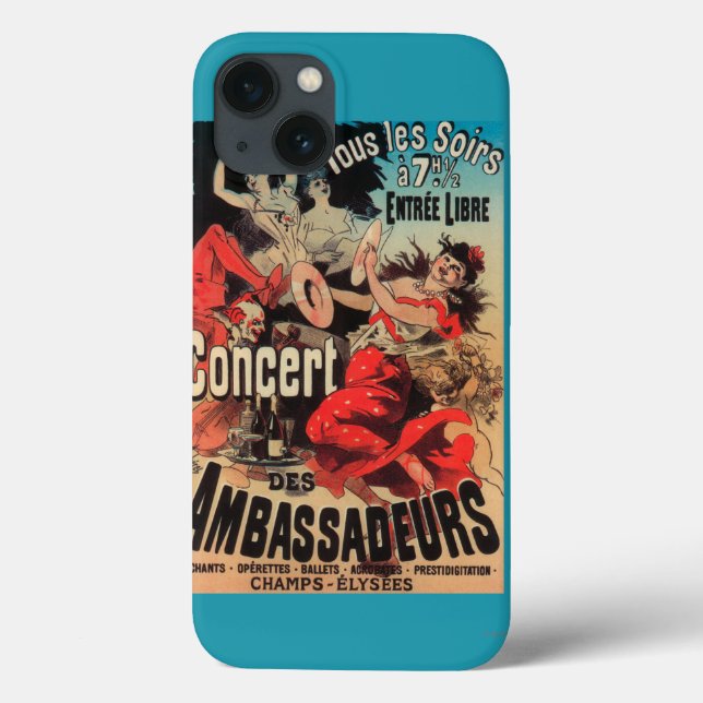 Funda De Case-Mate Para iPhone Poster del concierto en la avenida de (Reverso)
