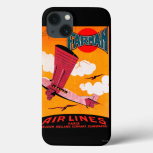 Funda Para iPhone 13 Poster del monoplano de las líneas aéreas F-170 de