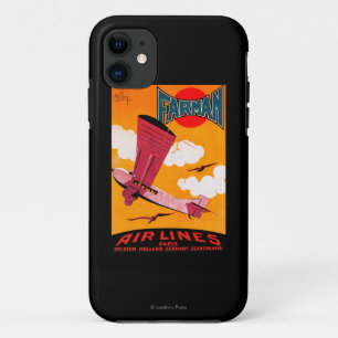 Funda Para iPhone 11 Poster del monoplano de las líneas aéreas F-170 de