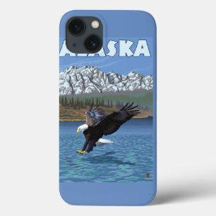 title_seo2 Poster del viaje del vintage de AlaskaBald Eagle