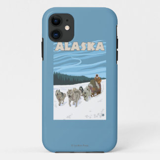 Funda Para iPhone 11 Poster del viaje del vintage de AlaskaDogsledding
