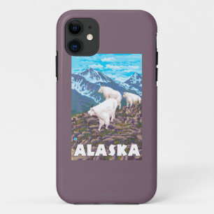 Funda Para iPhone 11 Poster del viaje del vintage de las cabras de