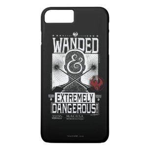 Funda Para iPhone 8 Plus/7 Plus Poster deseado y extremadamente peligroso - Blanco