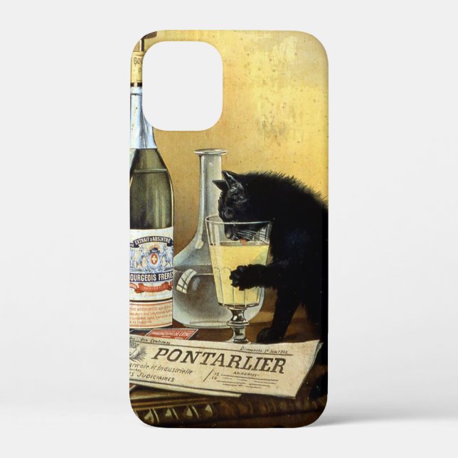 Funda De Case-Mate Para iPhone poster francés retro "absinte de los burgueses" (Reverso )