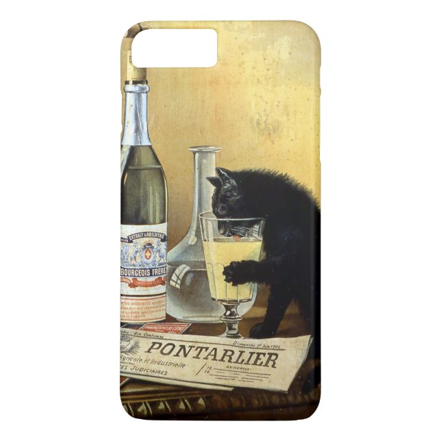 Funda De Case-Mate Para iPhone poster francés retro "absinte de los burgueses" (Reverso)
