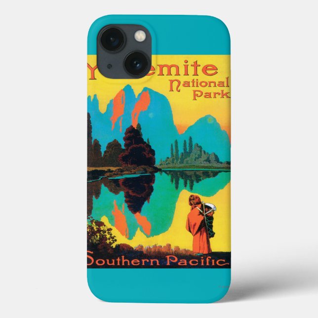 Funda De Case-Mate Para iPhone Poster turístico - parque nacional de Yosemite, CA (Reverso)