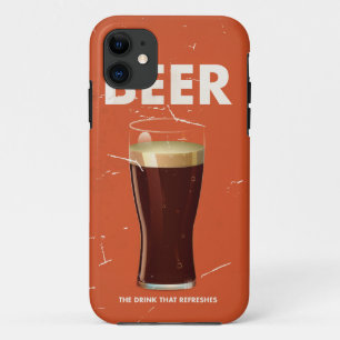 Funda Para iPhone 11 Póster vintage de anuncio de cerveza.