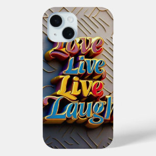 Funda Para iPhone 15 "Pósters de Amar Reír Vivir"