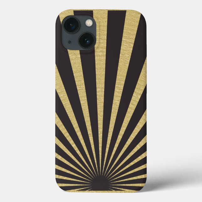 Funda De Case-Mate Para iPhone Posters de rayas de sol (Reverso)