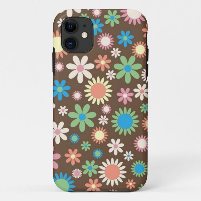 Funda De Case-Mate Para iPhone Potencia de flor oscura (Reverso)