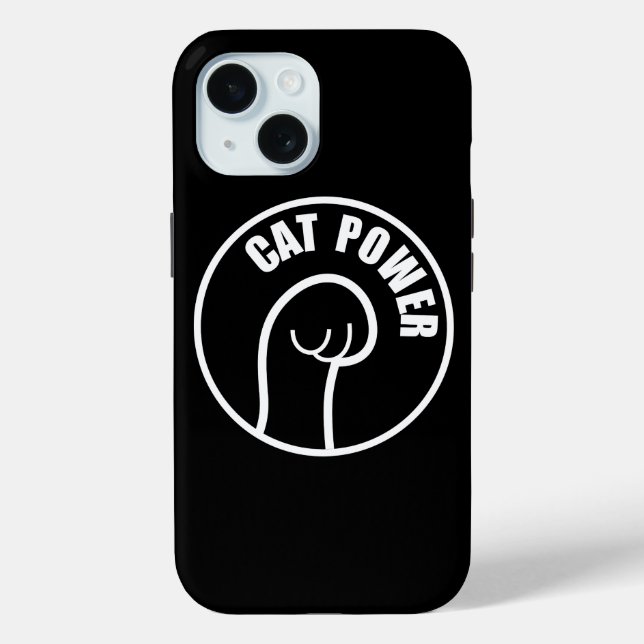 Funda De Case-Mate Para iPhone Potencia del gato (Reverso )