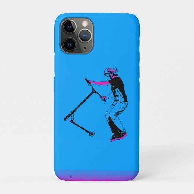 Funda De Case-Mate Para iPhone Practicando trucos de scooter - Jinete de scooter (Reverso)