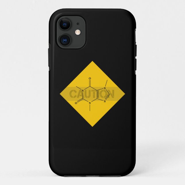 Funda De Case-Mate Para iPhone Precaución: Cafeína (Reverso)