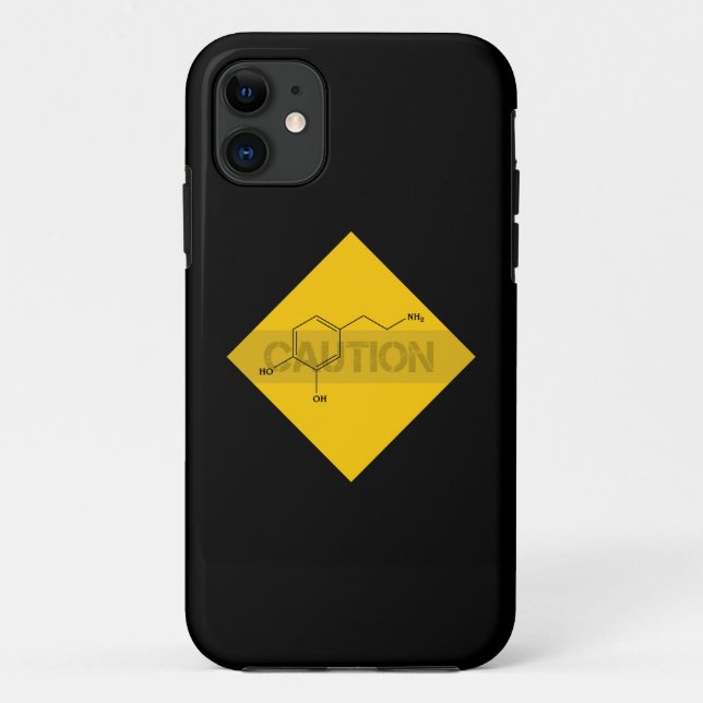 Funda De Case-Mate Para iPhone Precaución: Dopamina (Reverso)
