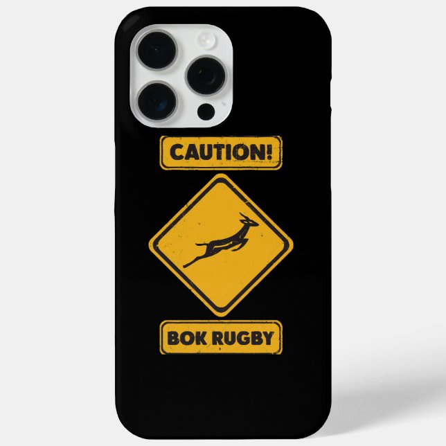 Funda De Case-Mate Para iPhone Precaución - SpringBoks Cruzando (Reverso )