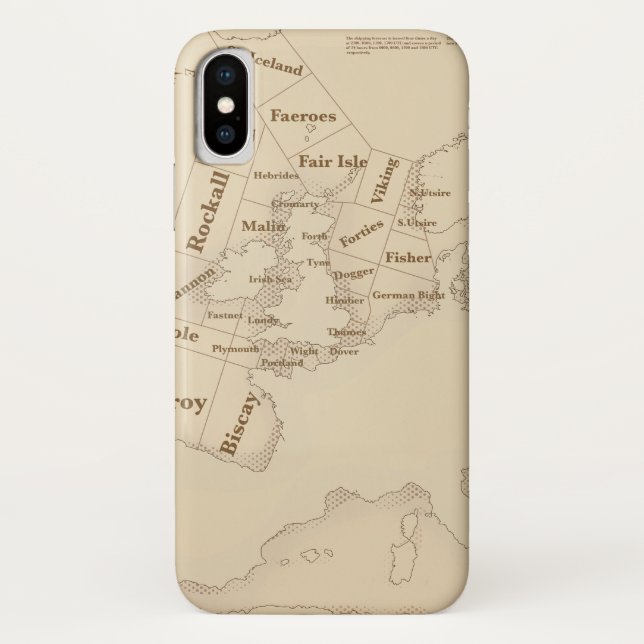 Funda De Case-Mate Para iPhone Predicción de envío de islas británicas de estilo  (Reverso)