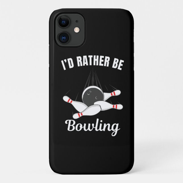 Funda De Case-Mate Para iPhone Preferiría estar jugando bolos (Reverso)
