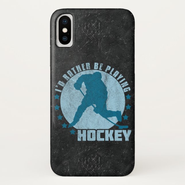 Funda De Case-Mate Para iPhone Preferiría Jugar Hockey (Reverso)