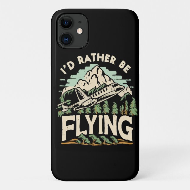 Funda De Case-Mate Para iPhone Preferiría Volar. Avión (Reverso)