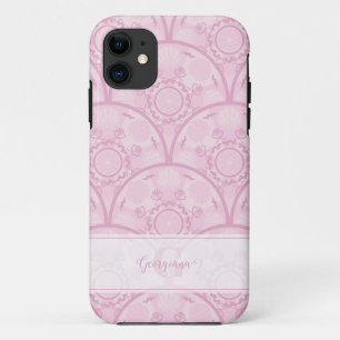 Funda Para iPhone 11 Preppy personalizada en Mandala rosa Art Deco