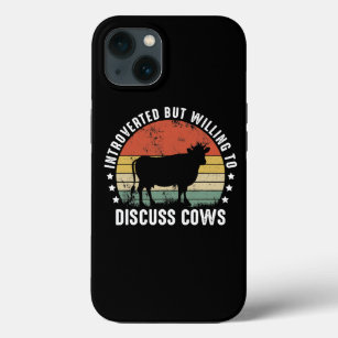 Funda Para iPhone 13 Presente pero dispuesto a discutir vacas divertida