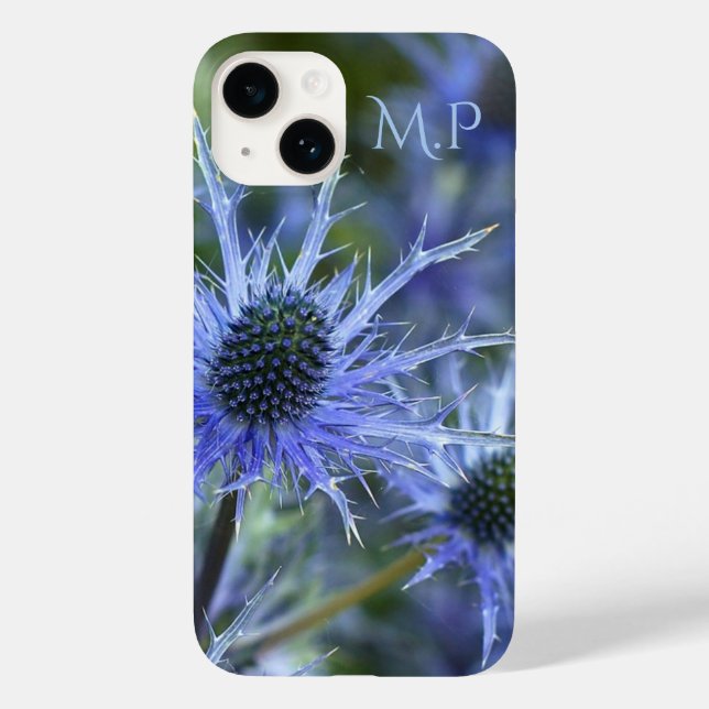 Funda De Case-Mate Para iPhone Pretty Blue Sea Holly Thistle Monogram (Reverso )