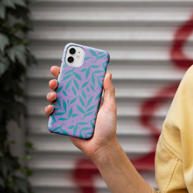 Funda De Case-Mate Para iPhone Pretty branches - turquoise and violet teen (Subido por el creador)