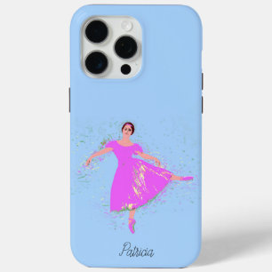 Funda Para iPhone 15 Pro Max Prima Ballerina Bailarina Vestido Rosa Personaliza