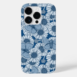 Funda Para iPhone 14 Pro De Case-Mate Primavera azul, flores silvestres, margaritas