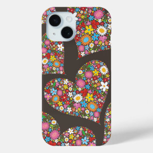 Funda Para iPhone 15 Primavera caprichosa flor San Valentín amor al cor